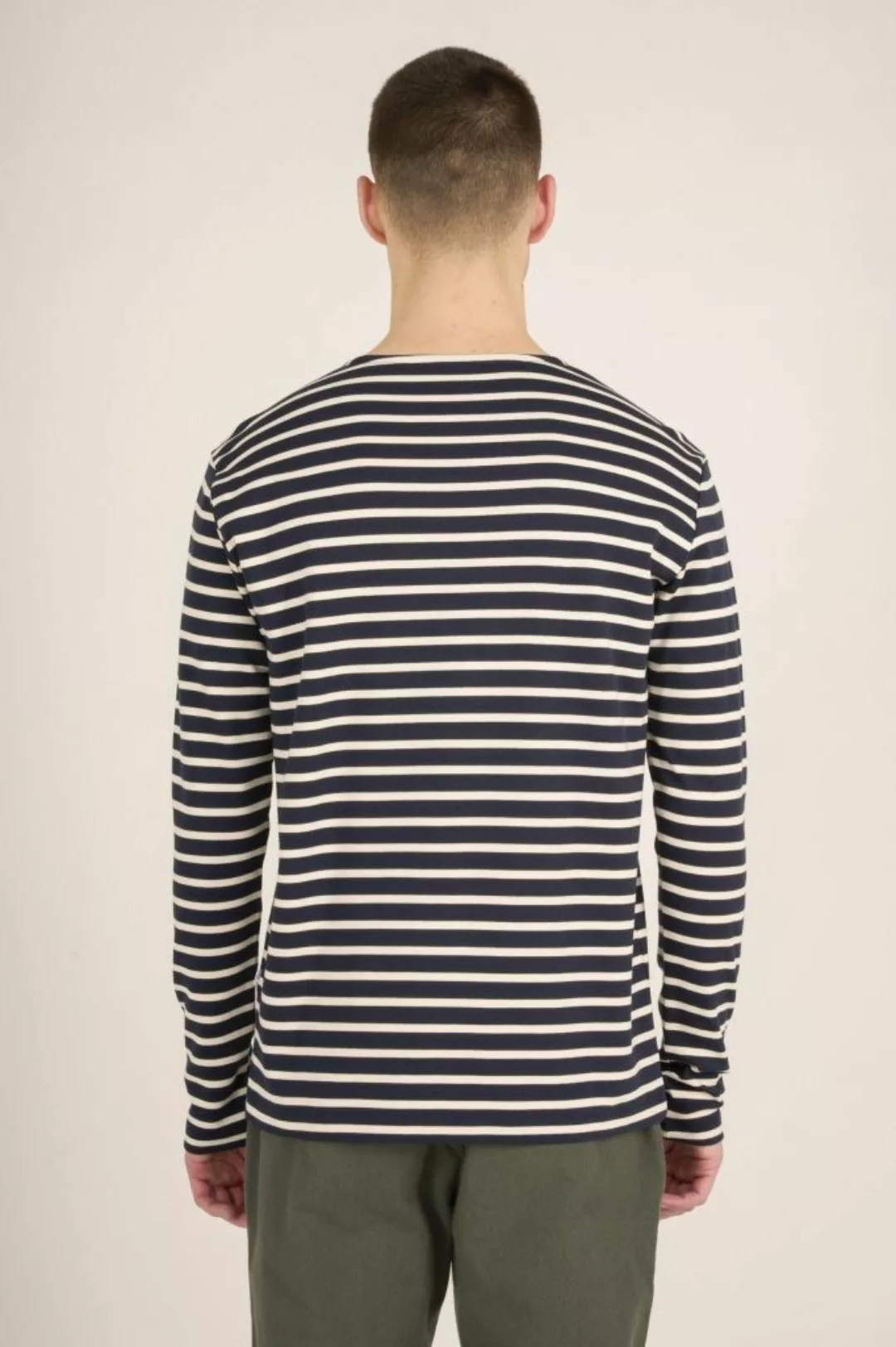 Knowledge Cotton Apparel Longsleeve T-shirt Streifen Dunkelblau - Größe L günstig online kaufen