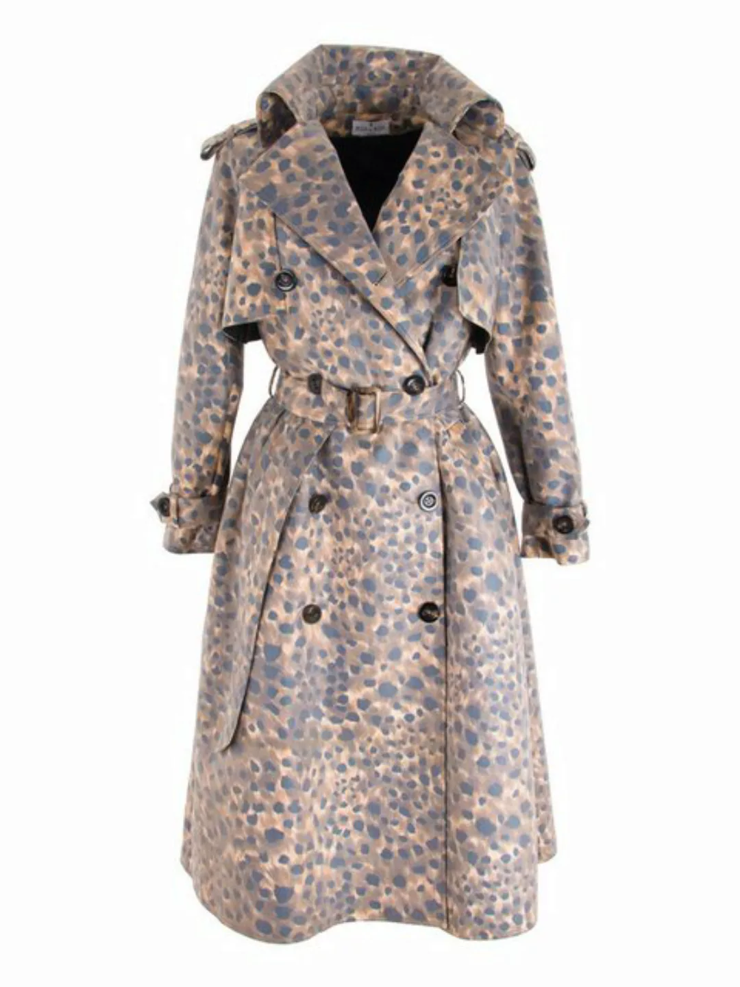 RUA & RUA Trenchcoat mit Leo-Print aus Beschichteter Baumwolle für Damen (1 günstig online kaufen