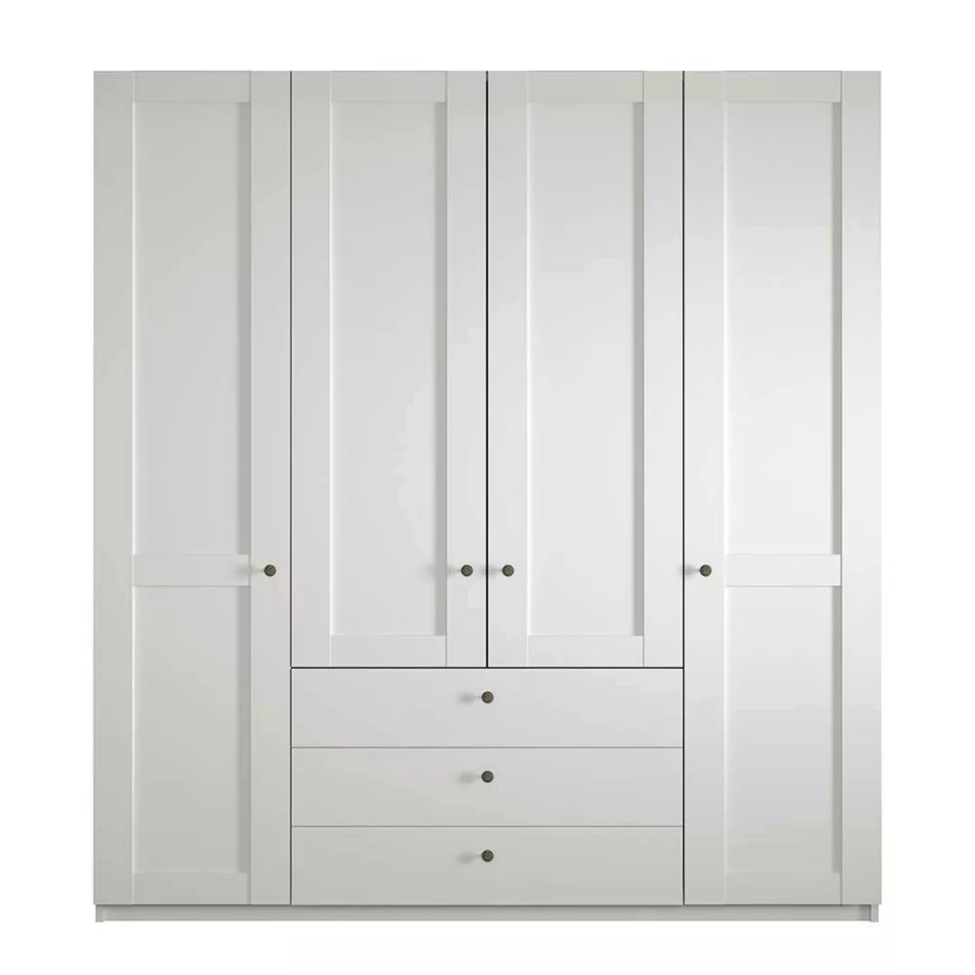 Kleiderschrank Landhaus weiß 200 cm breit Made in Germany günstig online kaufen