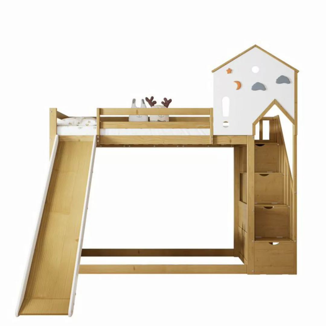 Tongtong Etagenbett Hausbett, Kinderbett, Kinderbett mit Dach und Fenster ( günstig online kaufen