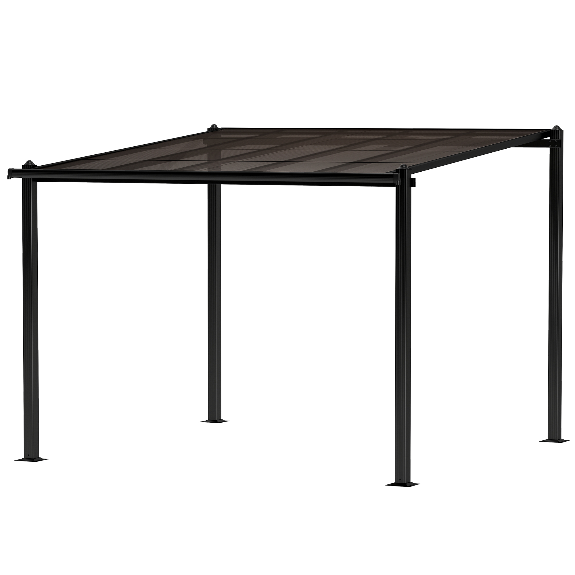 Outsunny Pergola Garten im Freien aus Aluminium 3 x 3 m anbaubare Pergola m günstig online kaufen