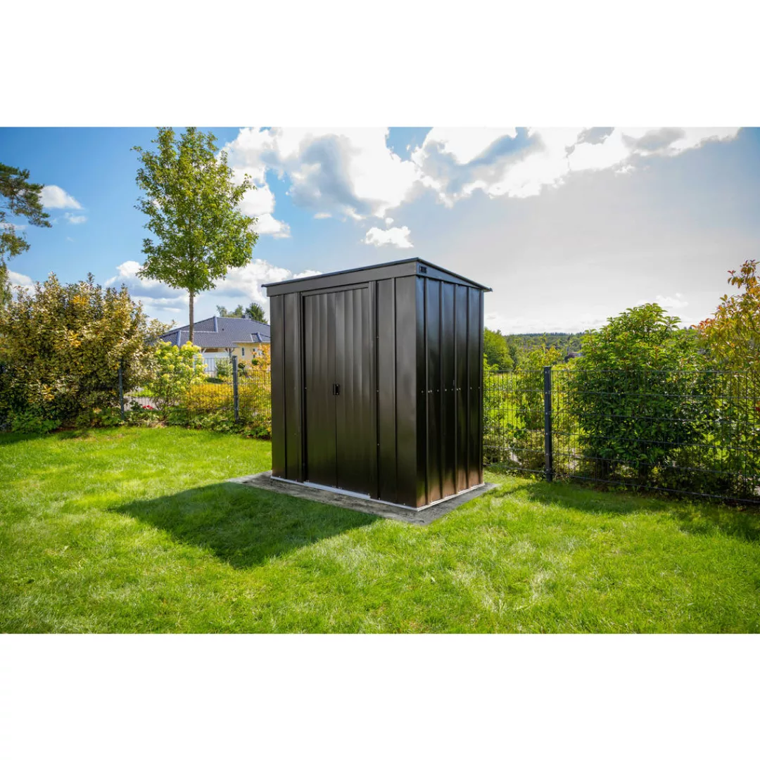 Spacemaker Gartenhaus Onyx schwarz Metall B/H/T: ca. 254x196x119 cm günstig online kaufen
