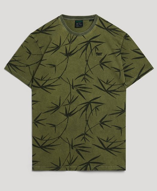 Superdry T-Shirt VINTAGE OVERDYE PRINTED TEE Surplus Goods Olive Green günstig online kaufen