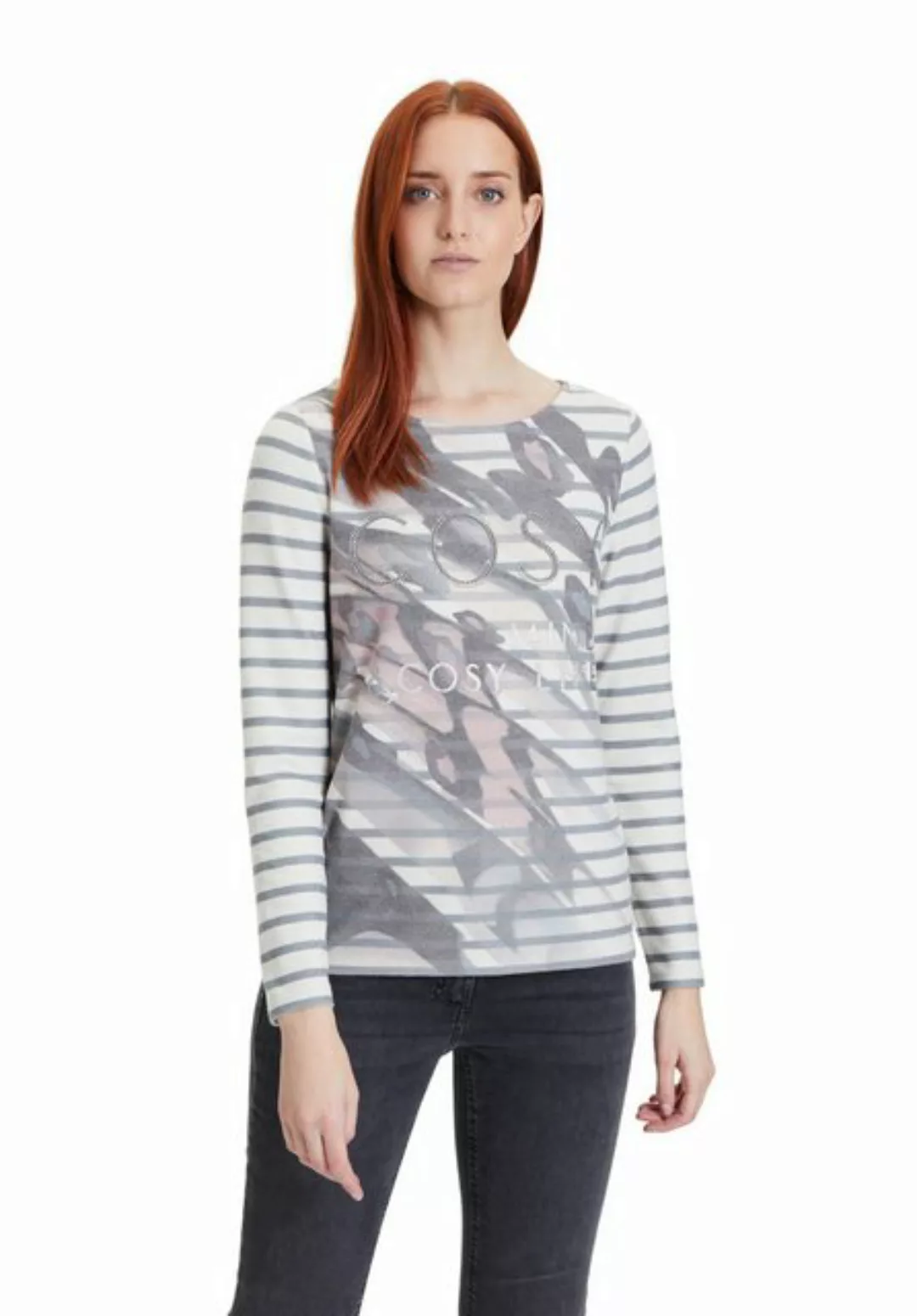 Betty Barclay Kurzarmshirt Betty Barclay Ringelshirt mit Aufdruck (1-tlg) G günstig online kaufen