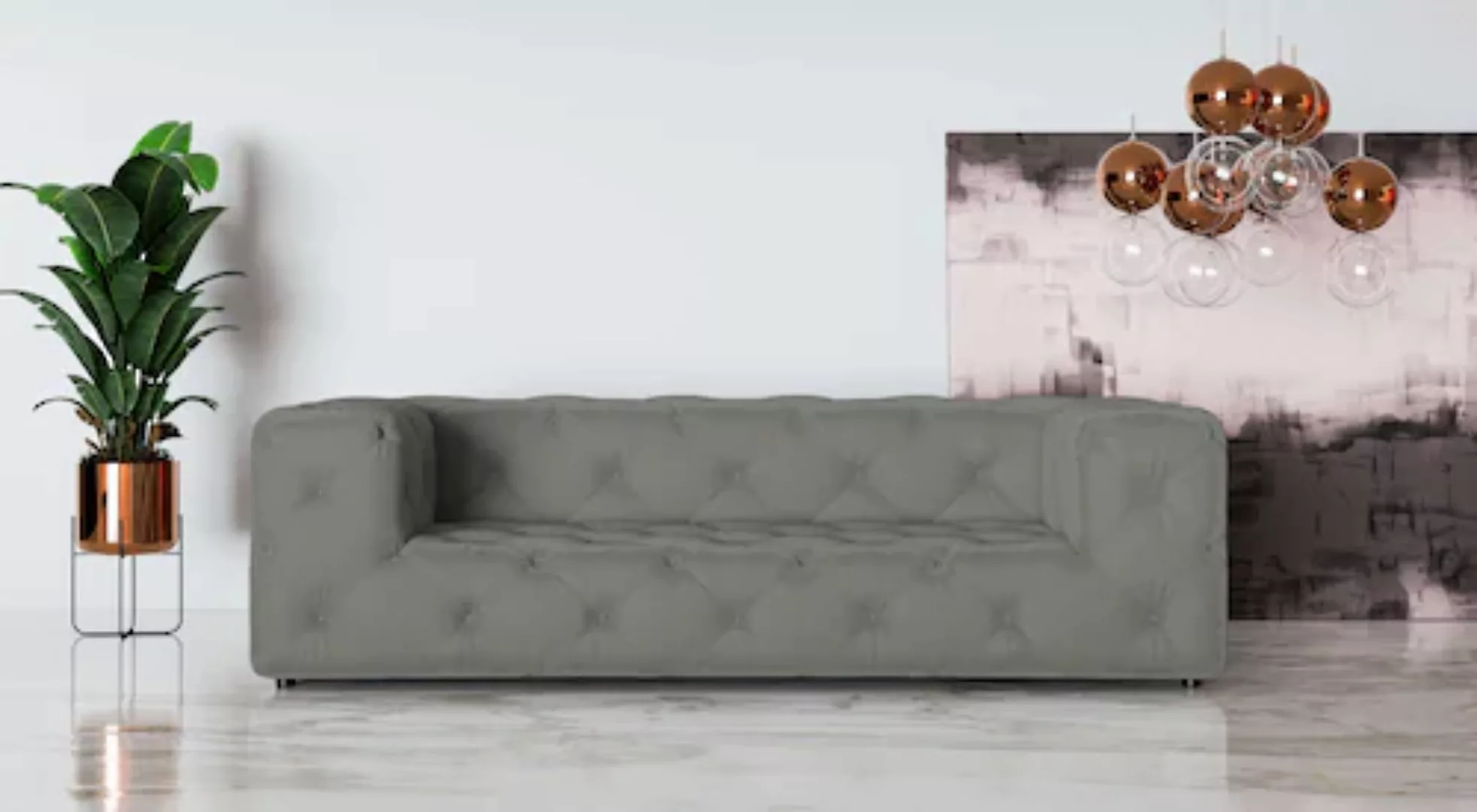 Places of Style 3-Sitzer »FOLLINA«, 3-Sitzer Sofa mit klassischer Chesterfi günstig online kaufen