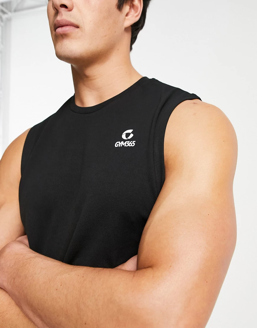 Gym 365 – Performance – Trägershirt in Schwarz günstig online kaufen
