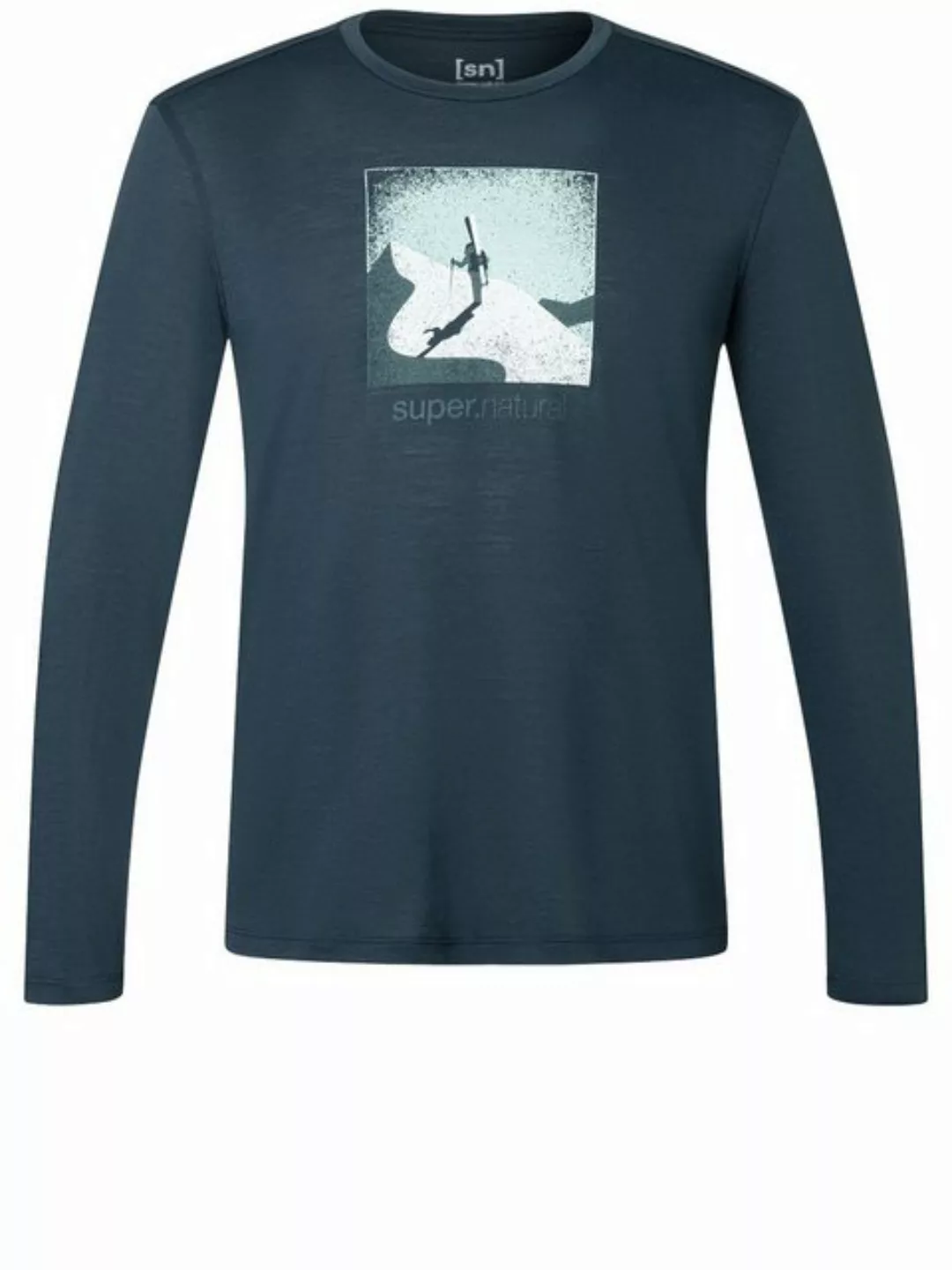 SUPER.NATURAL Sweatshirt für Herren, Merino ALMOST DONE Skitour Motiv, Berg günstig online kaufen