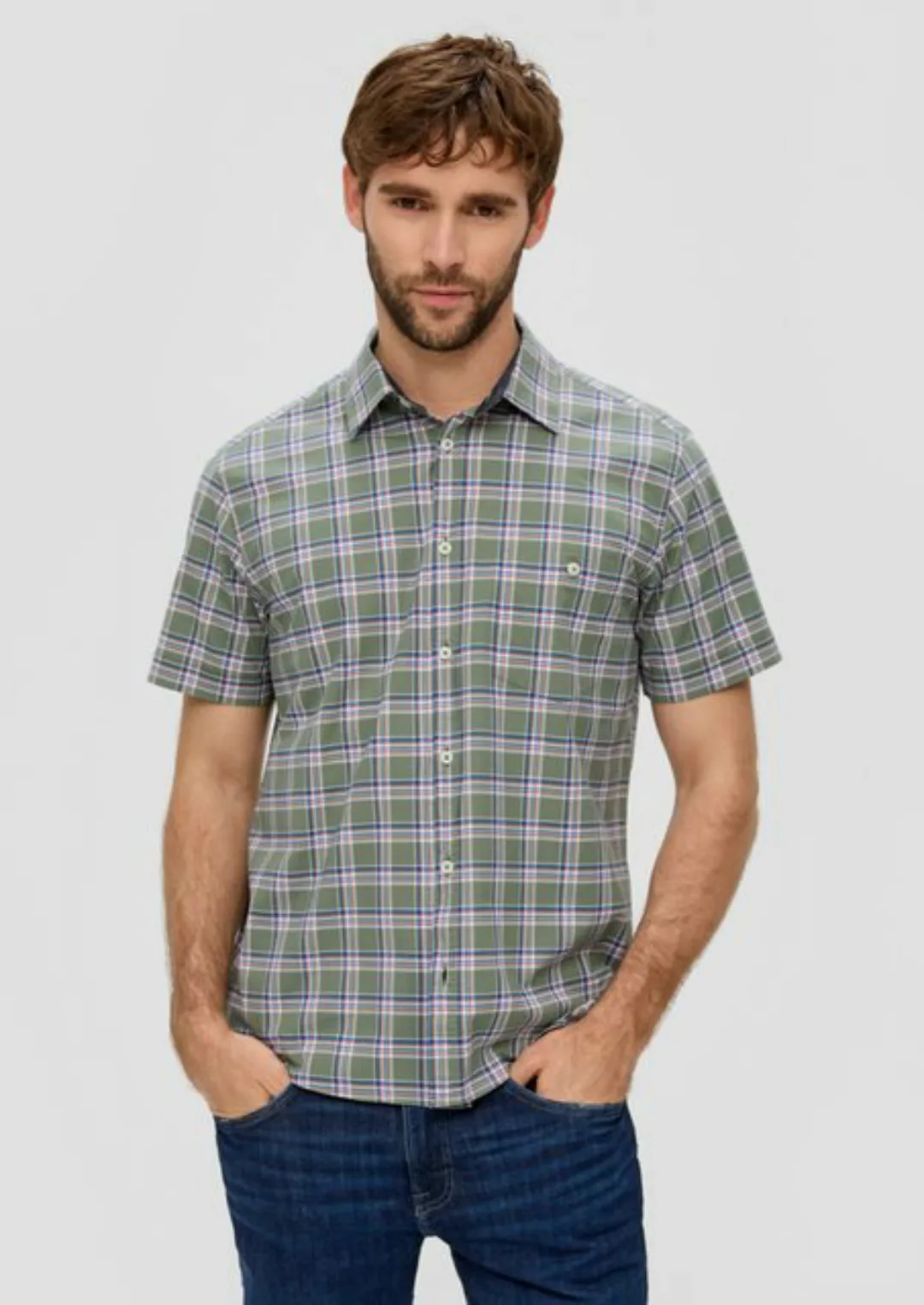 s.Oliver Kurzarmhemd Regular: Kurzarmhemd mit aufgesetzter Tasche günstig online kaufen