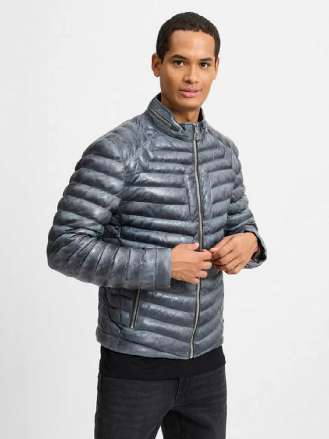 Milestone Lederjacke MSMalik Steppjacke aus Lammleder günstig online kaufen