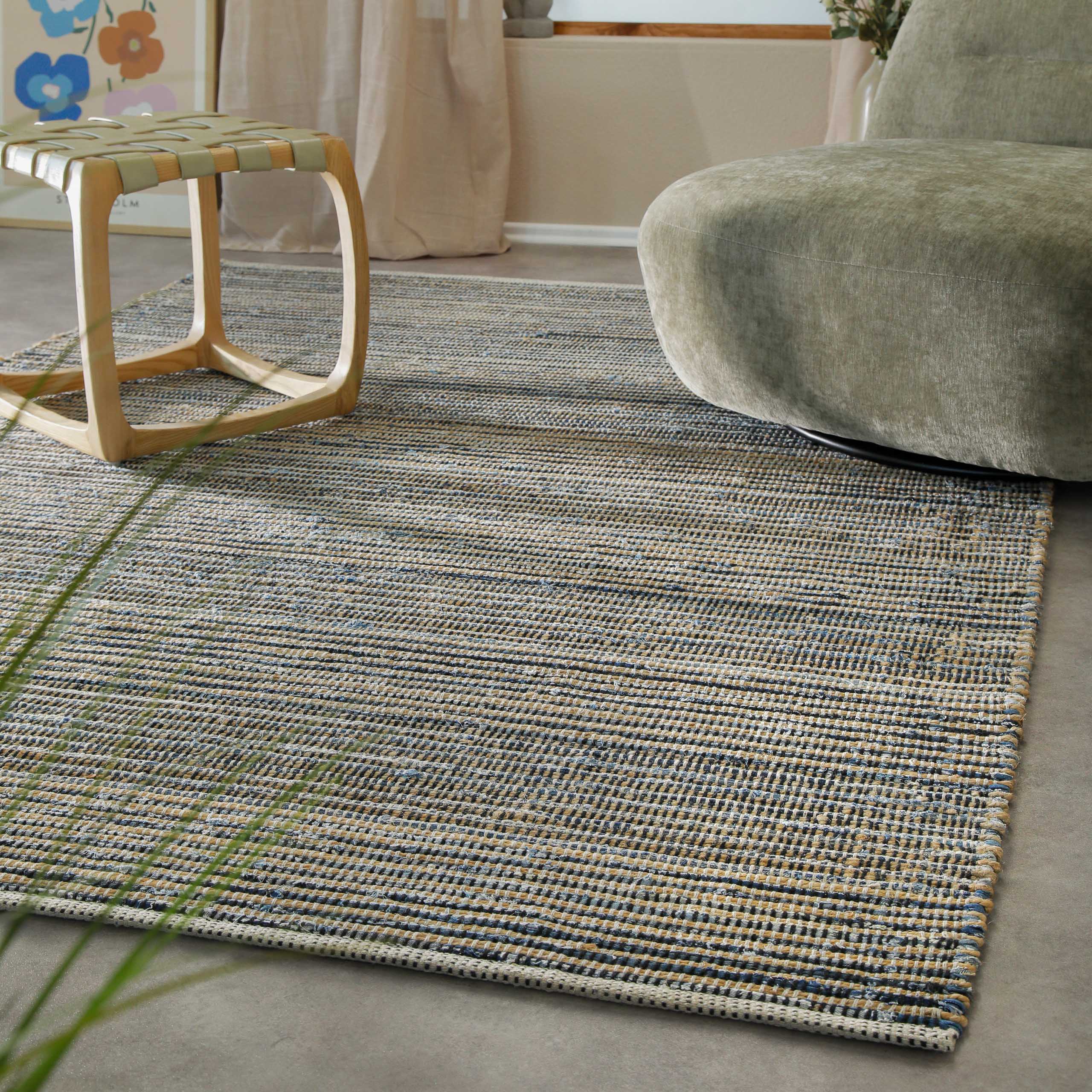 Wecon home Teppich »Denim Feels«, rechteckig, 6 mm Höhe, handgewebt, robust günstig online kaufen