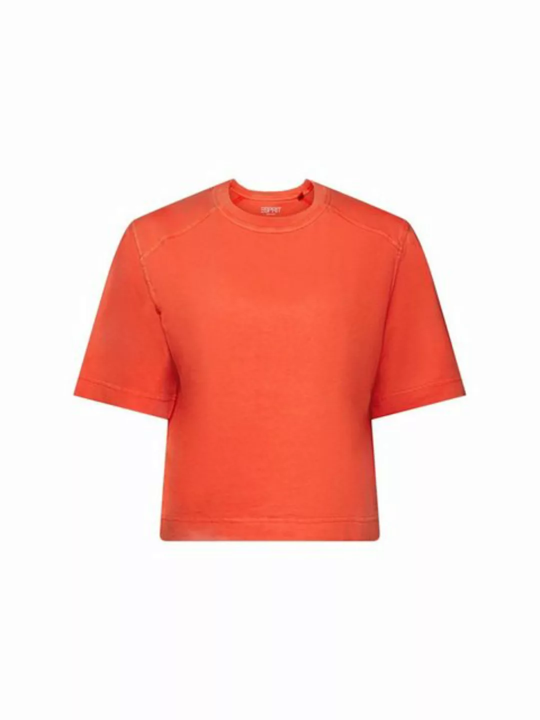 Esprit 3/4-Arm-Shirt Baumwoll-T-Shirt im Boxy-Stil günstig online kaufen