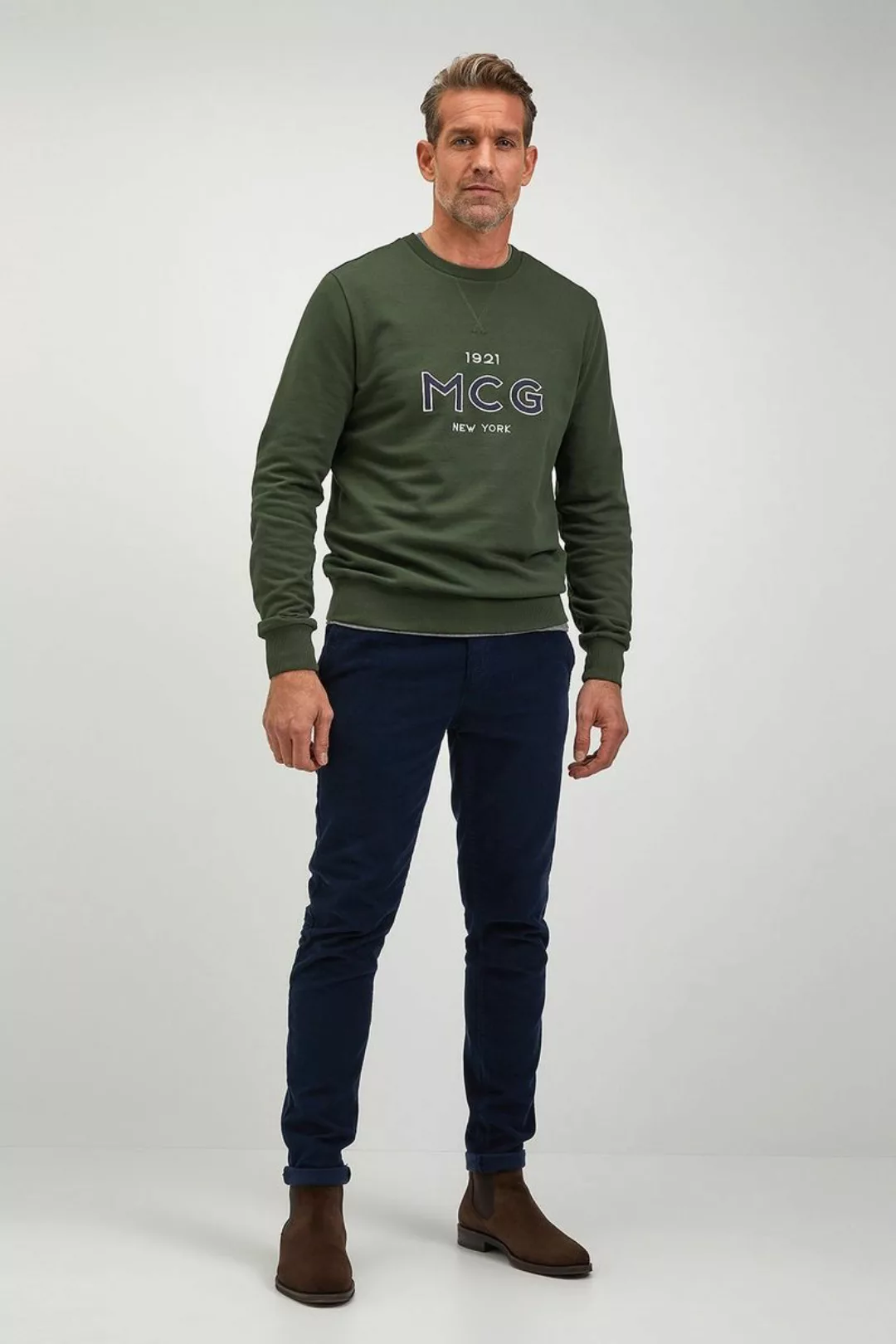 McGregor Sweater Logo Dunkelgrün - Größe XXL günstig online kaufen