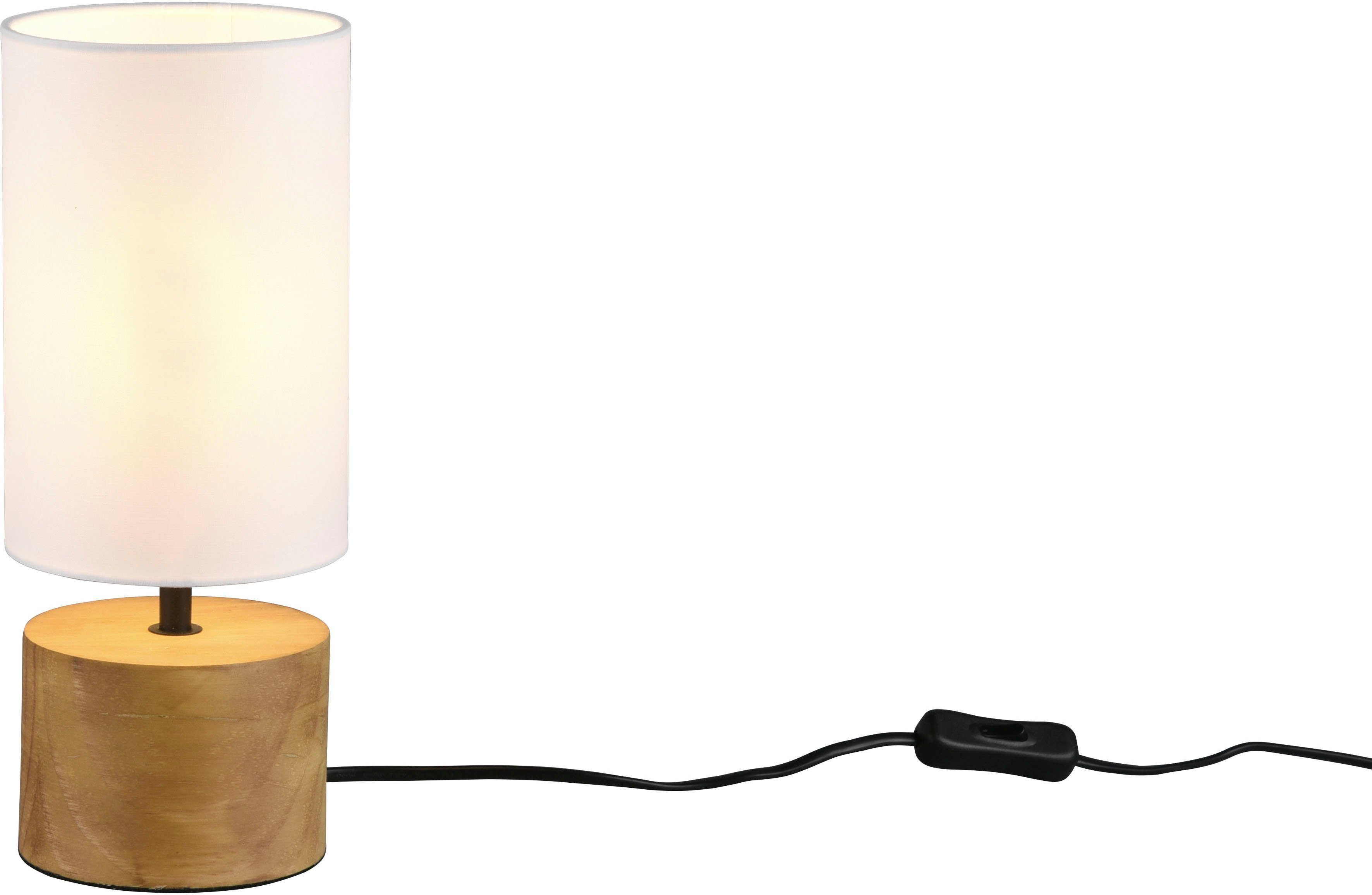 Reality Leuchten Tischleuchte Woody, Schnurschalter, Leuchtmittel günstig online kaufen