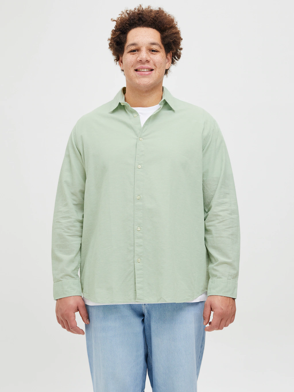 Jack & Jones PlusSize Langarmhemd "JJEBREEZE SHIRT LS SN PLS", mit Hemdkrag günstig online kaufen