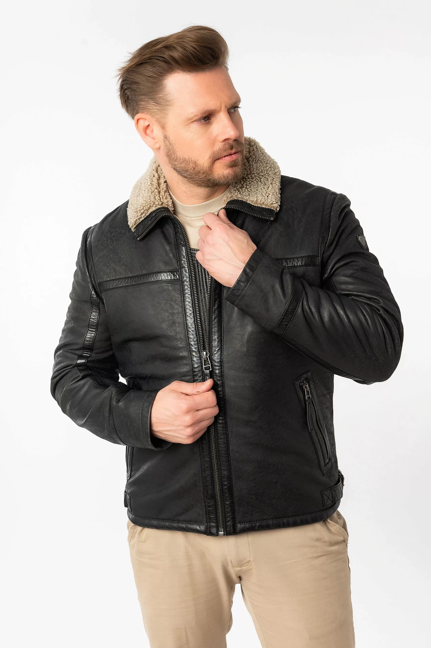 Mauritius Lederjacke "MMAlasko", mit Umlegekragen günstig online kaufen