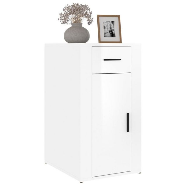 vidaXL Aktenschrank Büroschrank Hochglanz-Weiß 40x49x75 cm Spanplatte Beist günstig online kaufen