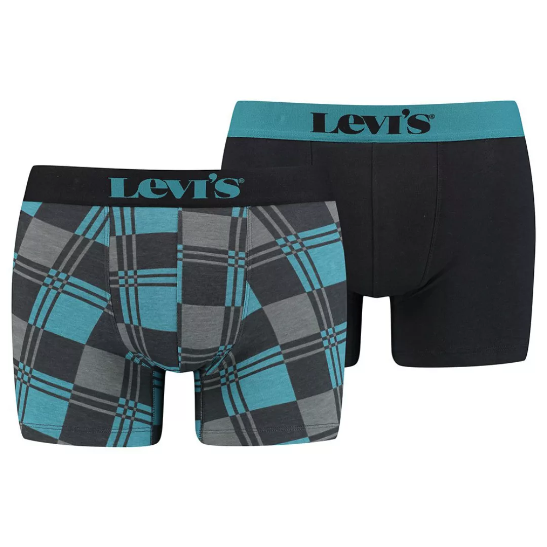 Levi´s ® Printed Plaid Slip-boxer 2 Paare 2XL Colonial Blue günstig online kaufen