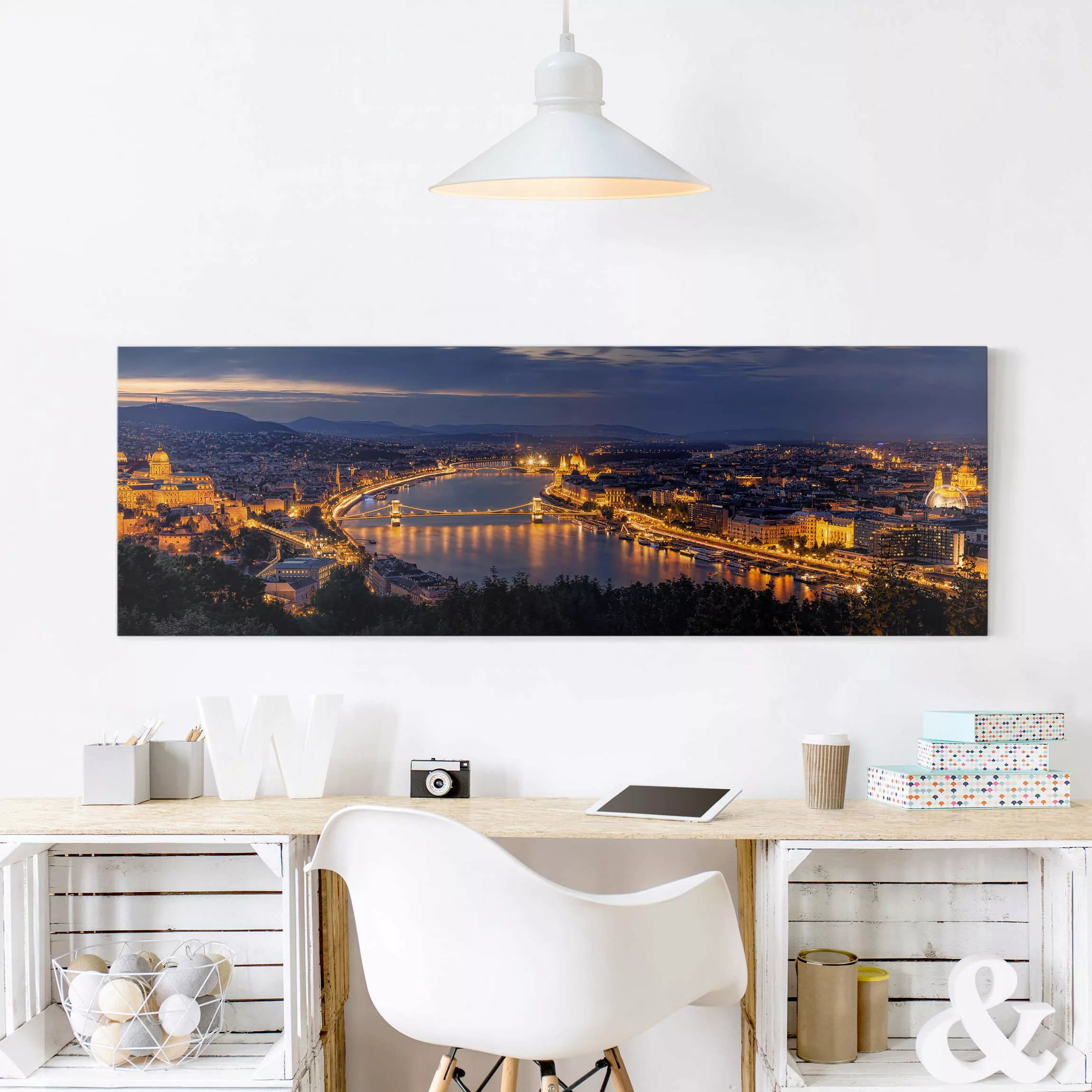 Leinwandbild Architektur & Skyline - Panorama Blick über Budapest günstig online kaufen