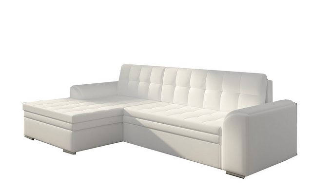 MOEBLO Ecksofa Carlos, Eckcouch Wohnlandschaft Sofa mit Ottomane Eckgarnitu günstig online kaufen