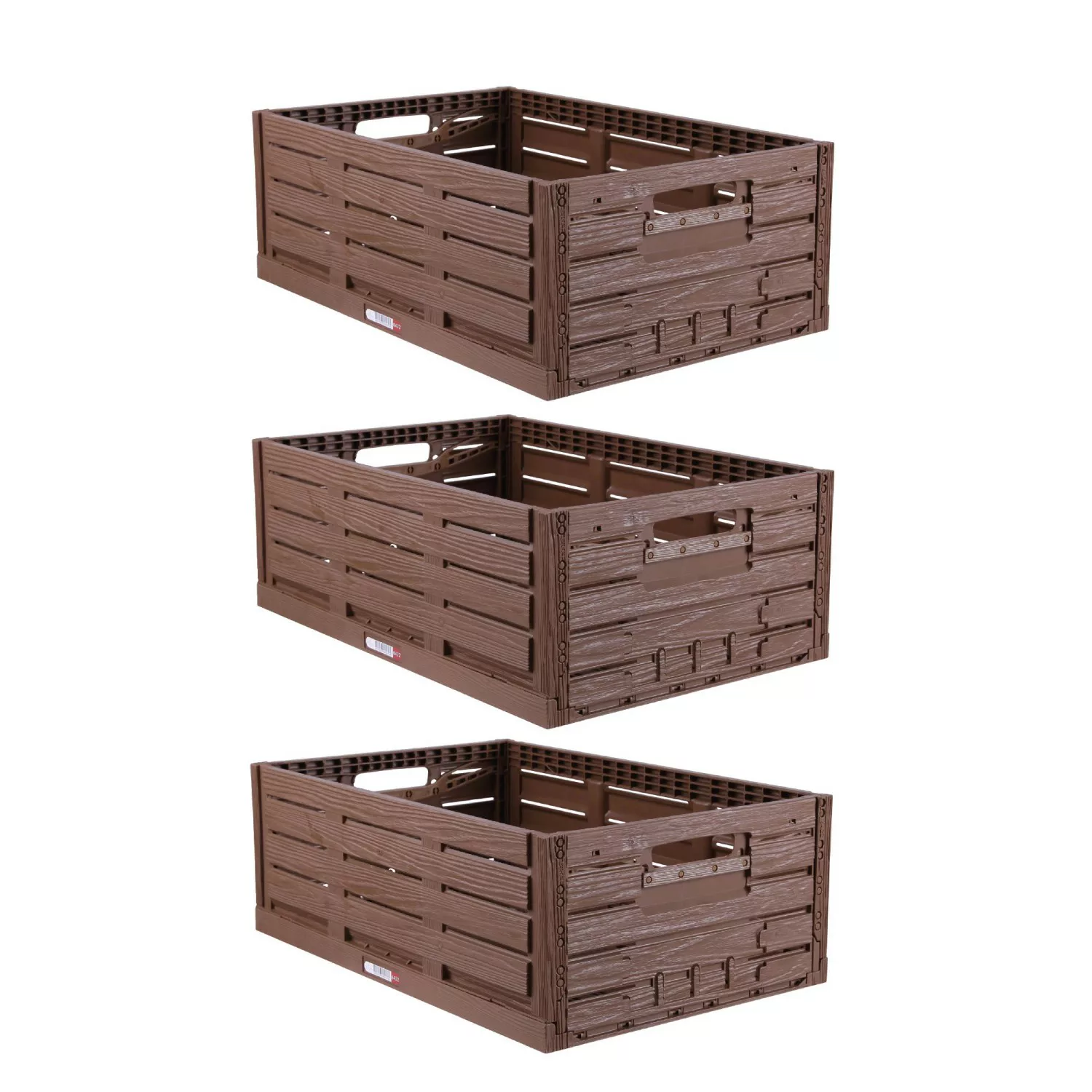 Bestlivings Faltbare Klappbox Holzoptik 60 x 40 cm 3 Stück günstig online kaufen