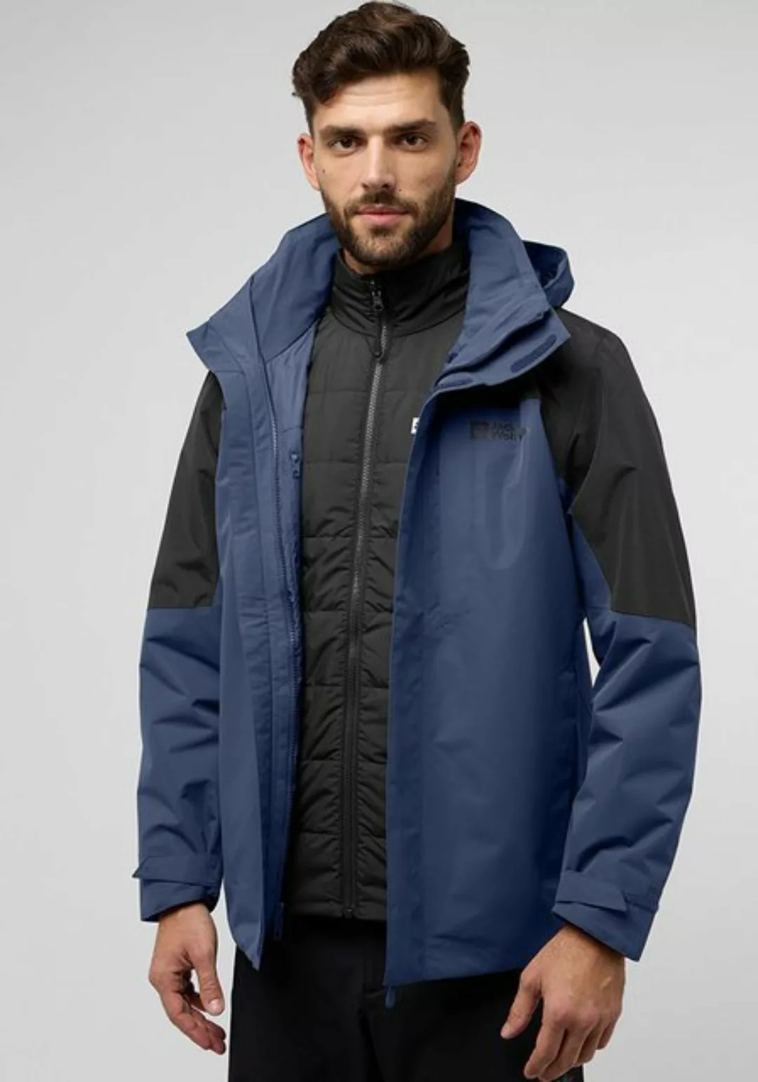 Jack Wolfskin 3-in-1-Funktionsjacke "ROMBERG 3IN1 JKT M", mit Kapuze günstig online kaufen