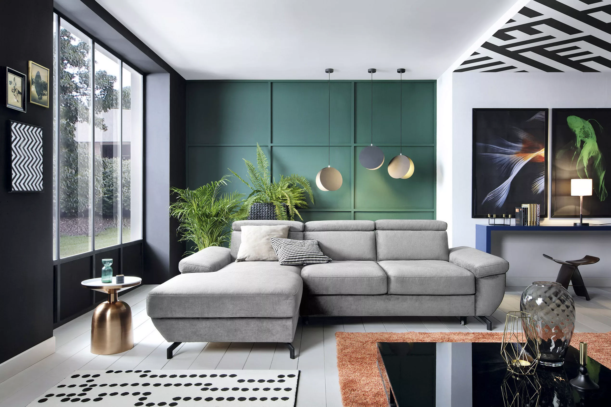 TRENDMANUFAKTUR Ecksofa »Rima, multifunktionales Sofa, L-Form,«, mit Bettfu günstig online kaufen