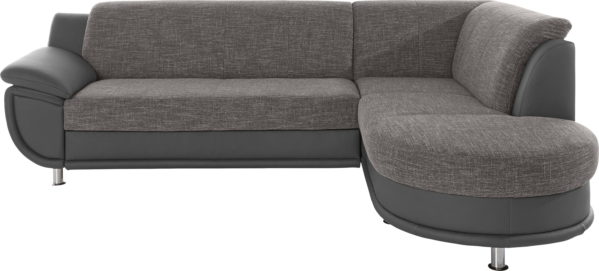 TRENDMANUFAKTUR Ecksofa "Rondo 3, zeitlos und bequem, Materialmix, breite A günstig online kaufen