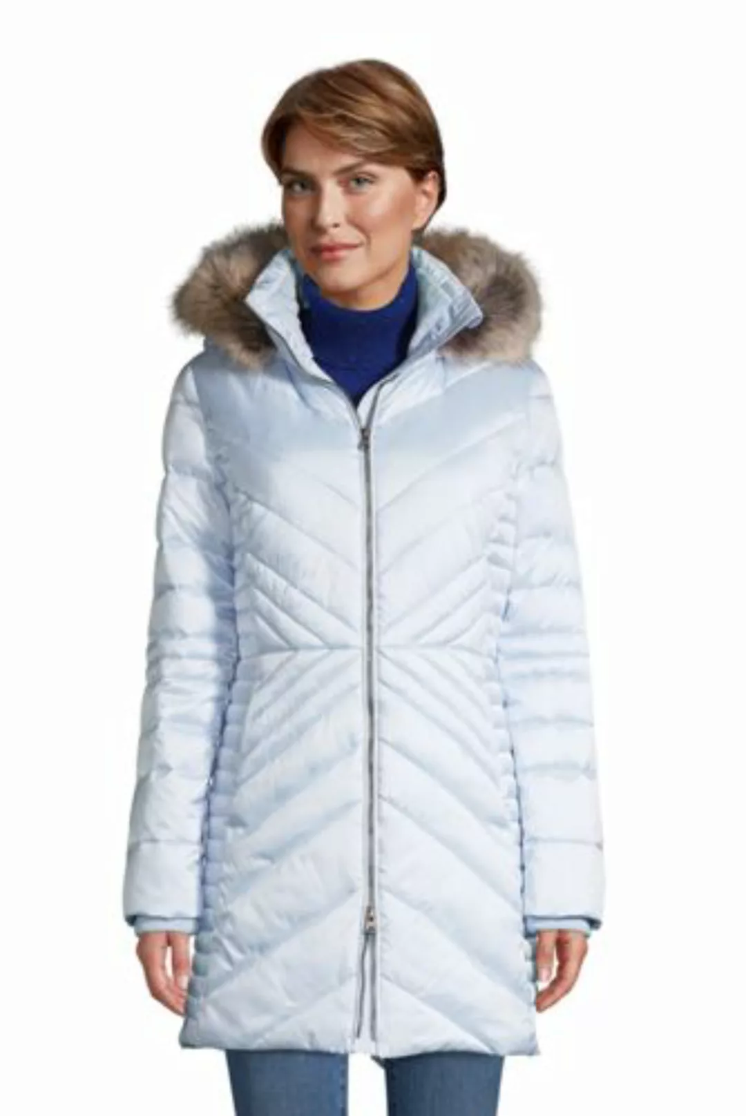 Warmer Wintermantel THERMOPLUME, Damen, Größe: L Normal, Blau, Polyester, b günstig online kaufen