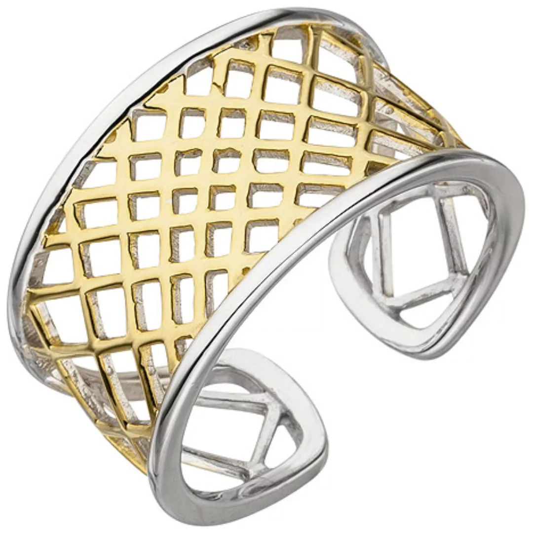 SIGO Damen Ring offen 925 Sterling Silber bicolor vergoldet günstig online kaufen