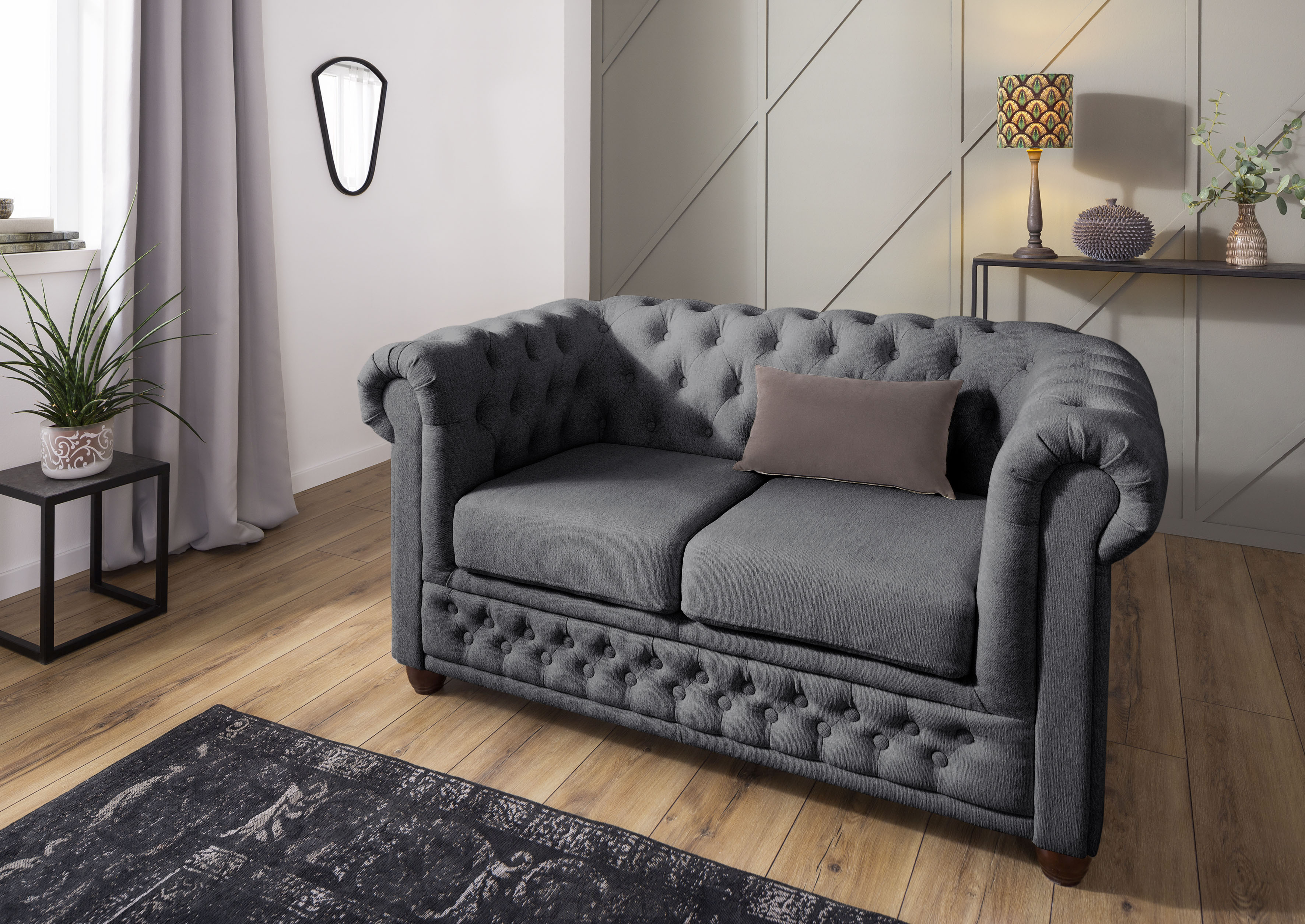 Home affaire Chesterfield-Sofa "New Castle", mit hochwertiger Knopfheftung günstig online kaufen