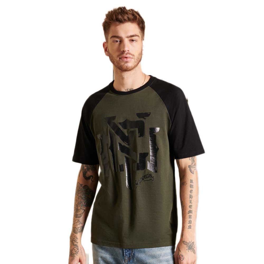 Superdry Crossing Lines Raglan Kurzärmeliges T-shirt XL Surplus Goods Olive günstig online kaufen