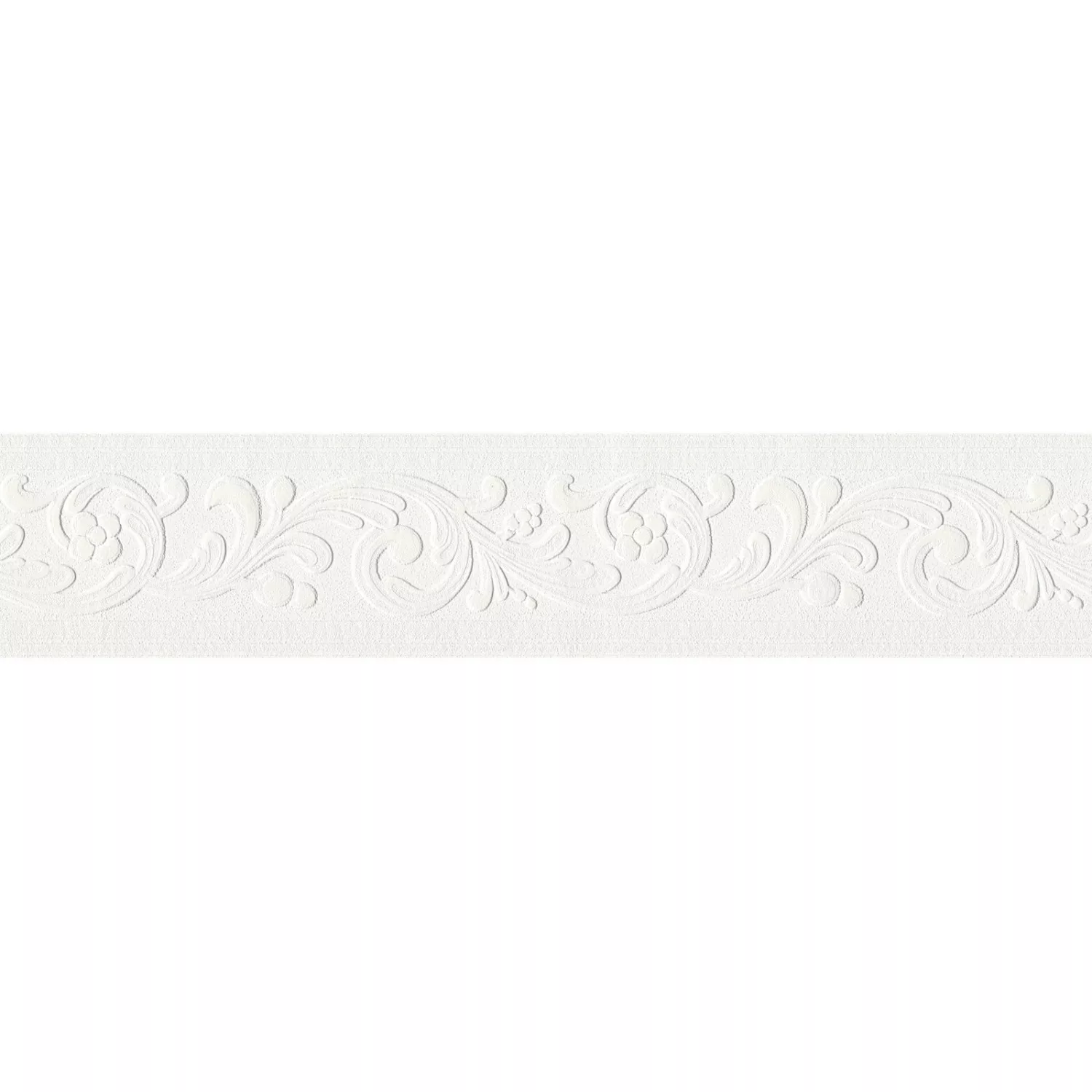 Bricoflor 3D Tapetenbordüre in Weiß Ornament Wandbordüre Ideal für Schlafzi günstig online kaufen