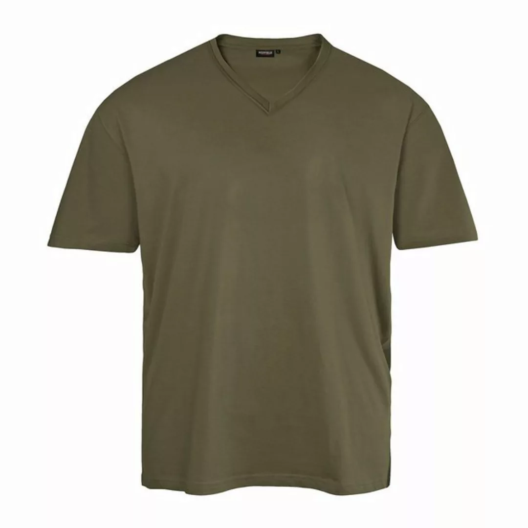 redfield V-Shirt Redfield Basic T-Shirt oliv V-Ausschnitt XXL günstig online kaufen