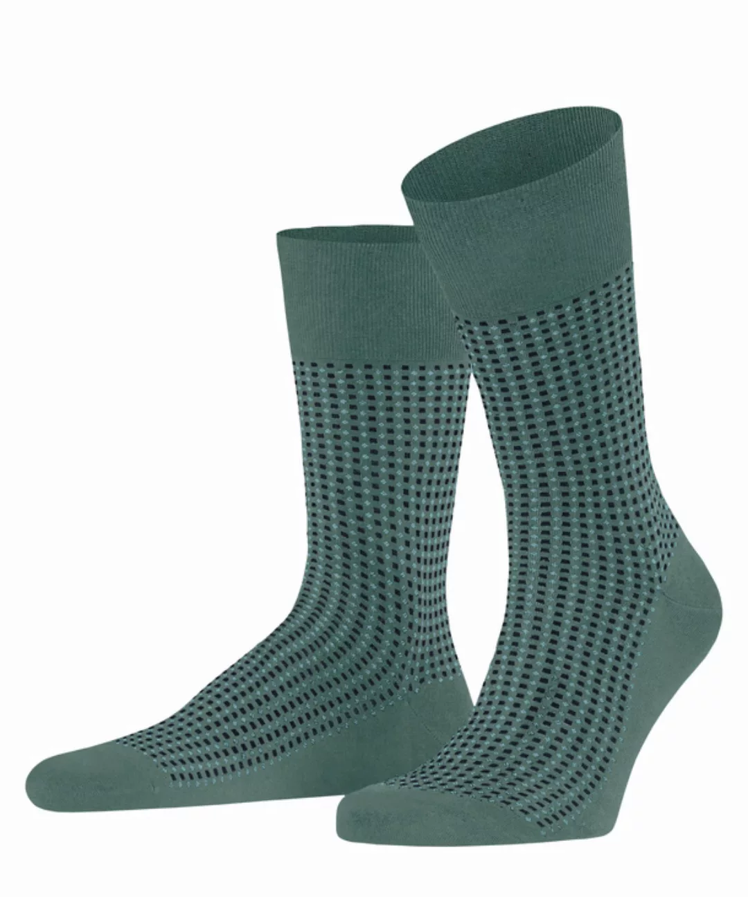 FALKE Uptown Tie Herren Socken, 41-42, Grün, Ajour, Baumwolle, 12437-734304 günstig online kaufen