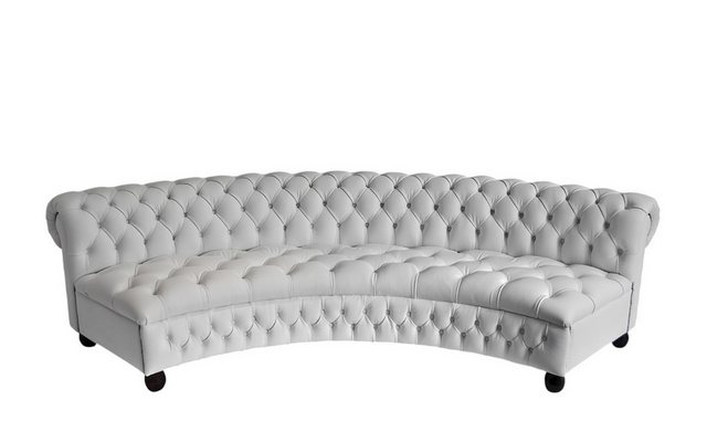 Xlmoebel Sofa XXL Chesterfield Ledersofa in Rundform mit einer Länge von 30 günstig online kaufen