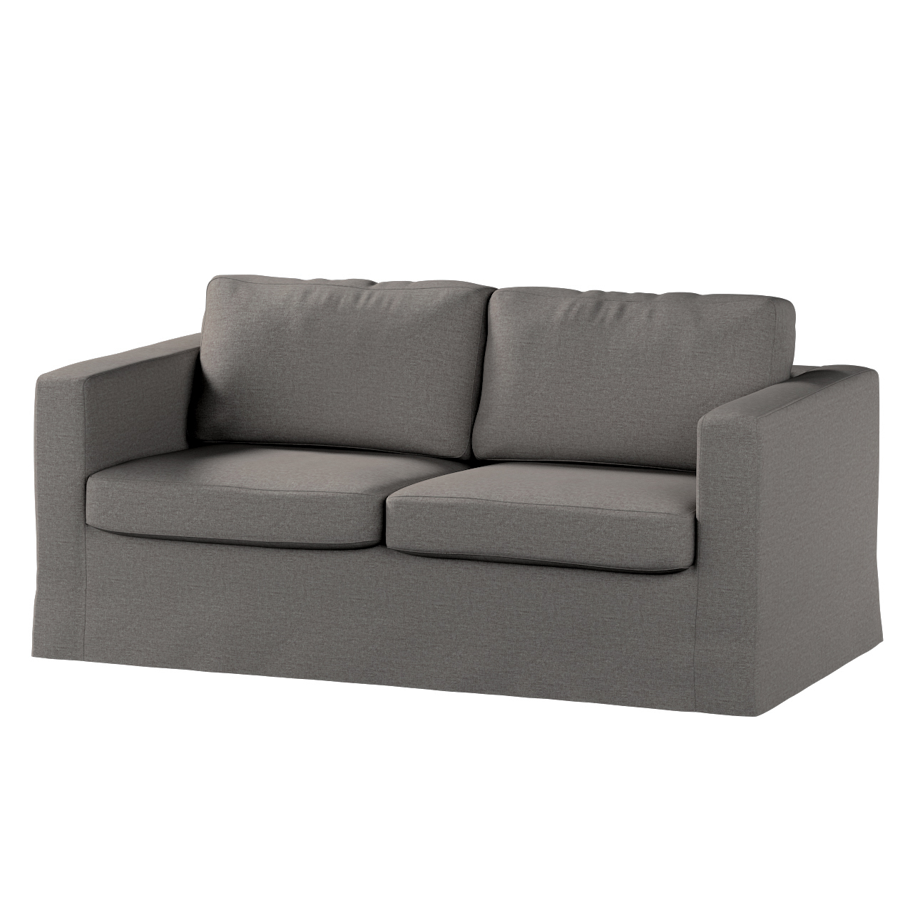 Bezug für Karlstad 2-Sitzer Sofa nicht ausklappbar, lang, dunkelgrau, Sofah günstig online kaufen