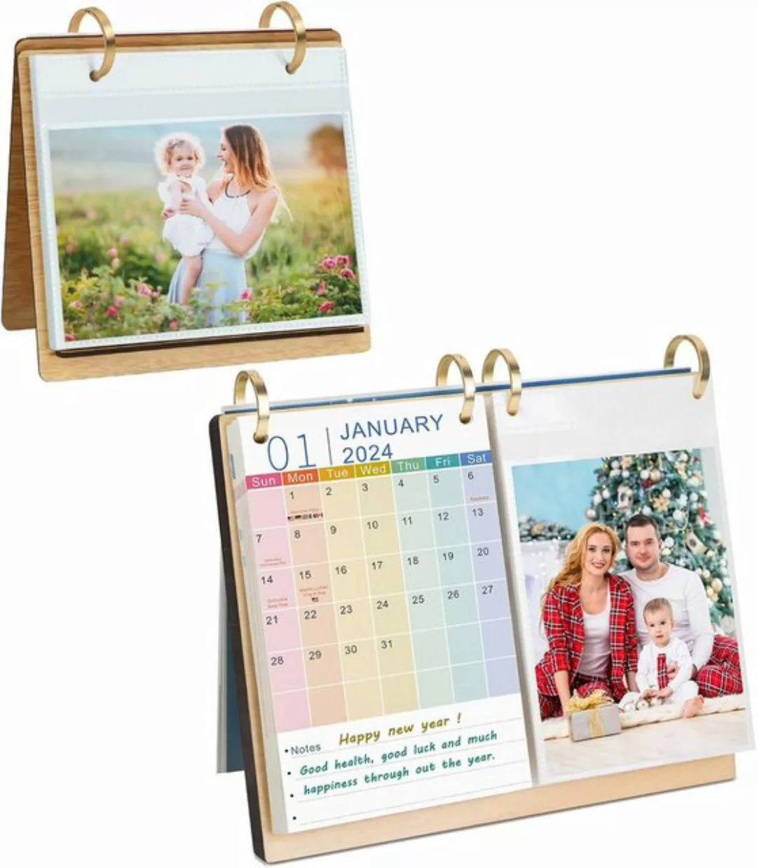 LA CUTE Fotoalbum 4x6 Fotoalbum mit Kalender, 18 Monate, doppeltes Display günstig online kaufen