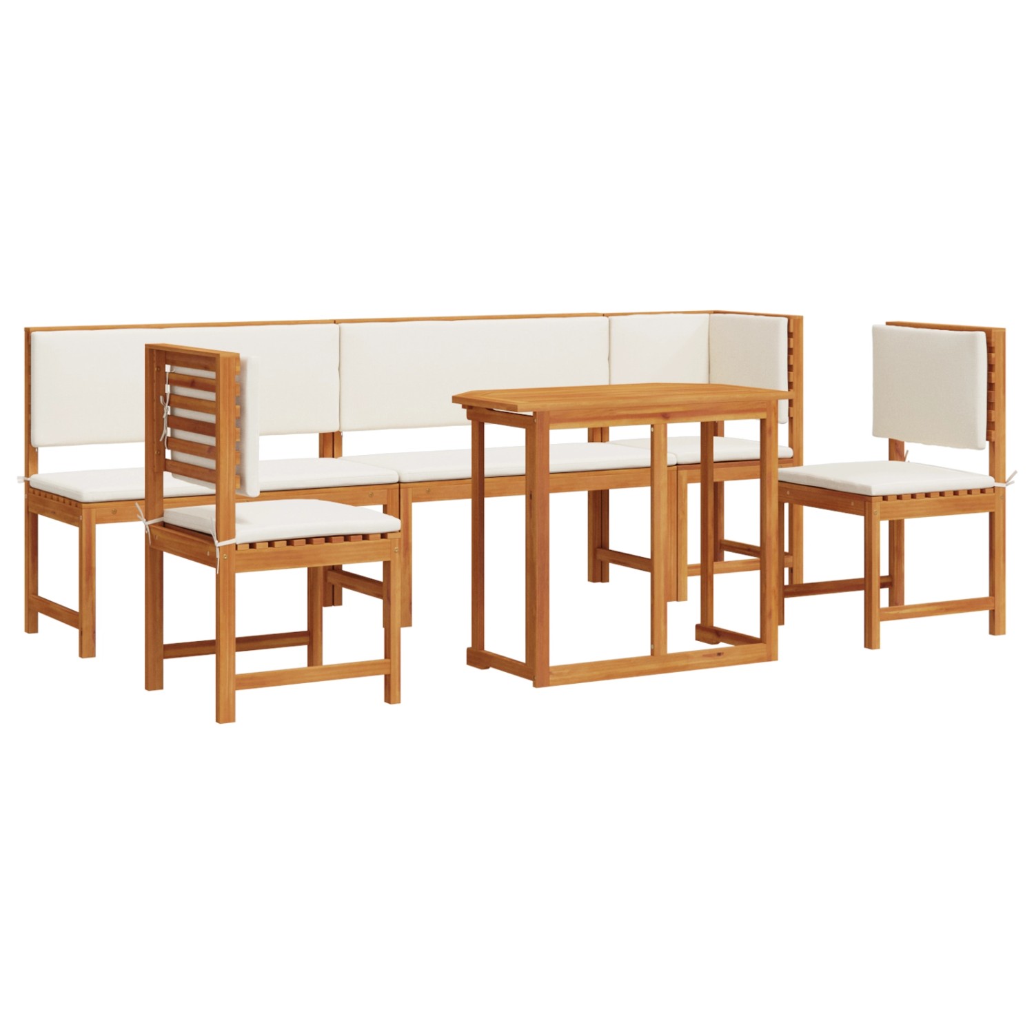 vidaXL 6-tlg Garten-Essgruppe mit Kissen Massivholz Akazie 3329117 günstig online kaufen