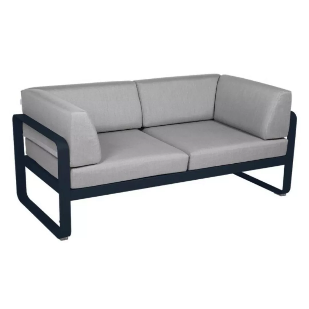 Bellevie 2-Sitzer Club Sofa 92 Abyssblau 79 Flanellgrau günstig online kaufen