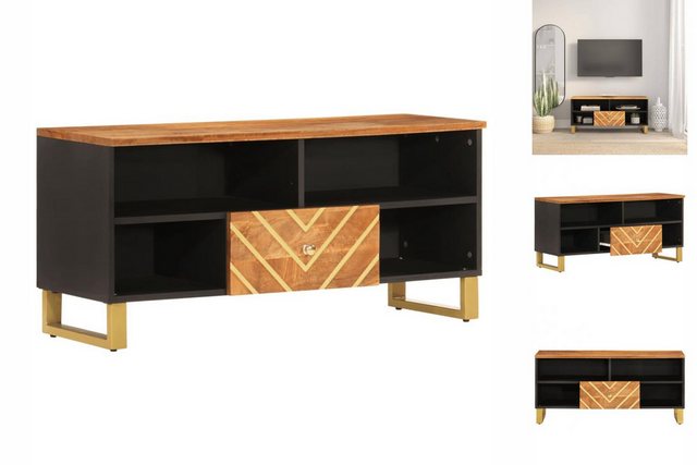 vidaXL TV-Schrank TV Schrank Sideboard Schrank Braun und Schwarz 100x33,5x4 günstig online kaufen