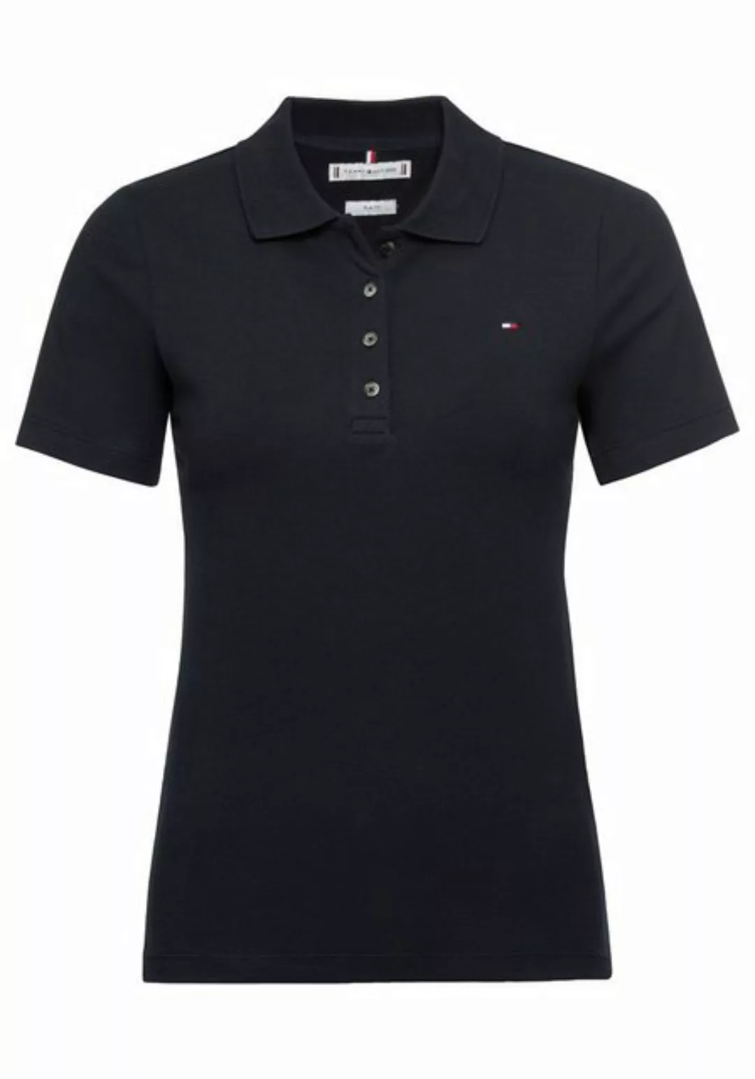 Tommy Hilfiger Poloshirt 1985 SLIM PIQUE POLO SS mit Tommy Hilfiger Logo-Fl günstig online kaufen