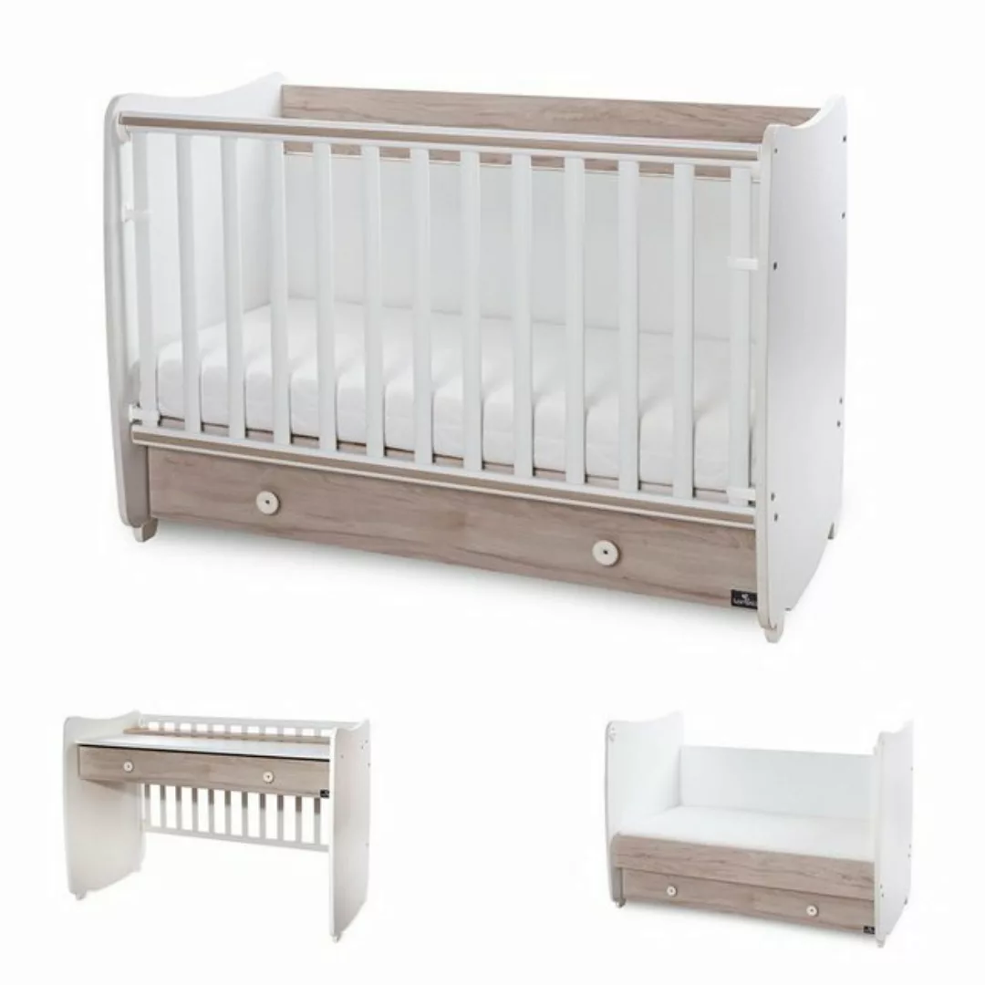 Lorelli Komplettbett Babybett Dream NEW, 60 x 120 cm umbaubar Schreibtisch günstig online kaufen