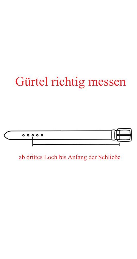 VITTOZZI Ledergürtel Gürtel, Buffalo 3cm, silber günstig online kaufen