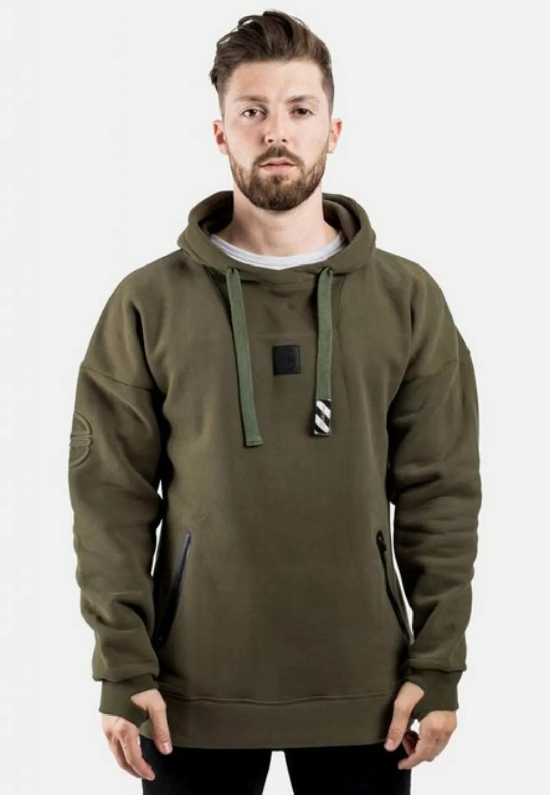 Blackskies Kapuzenpullover Evos Multifunctional Hoodie Grün Large günstig online kaufen