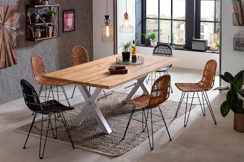 SIT Esstisch, X-Gestell im industriellen Antiklook günstig online kaufen