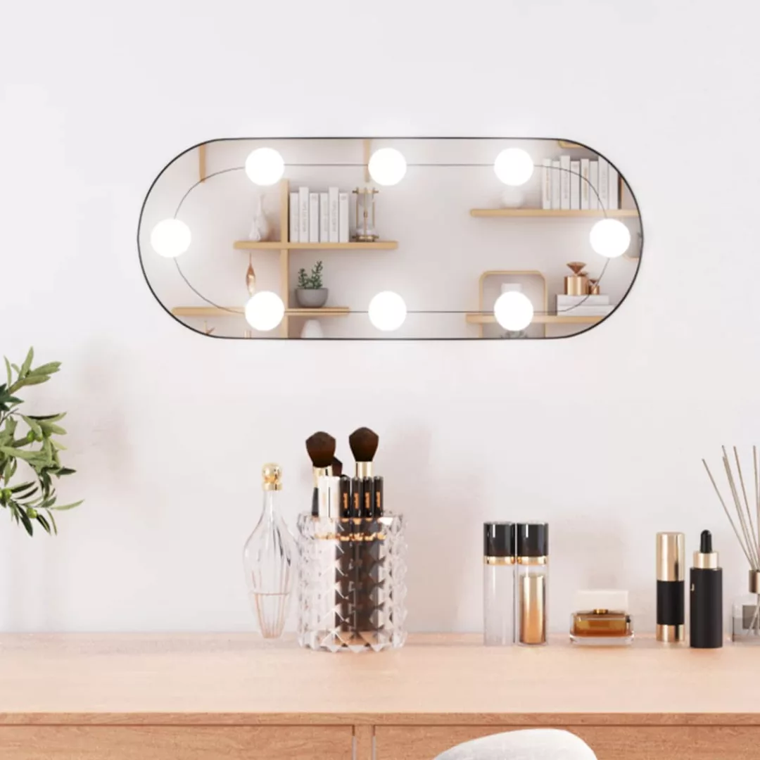 Vidaxl Wandspiegel Mit Led-leuchten 25x60 Cm Glas Oval günstig online kaufen