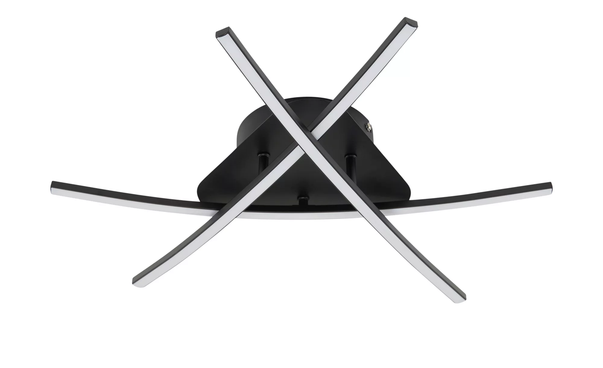 KHG LED Deckenleuchte, 3-flammig - schwarz - 52,5 cm - 9 cm - 52,5 cm - Sco günstig online kaufen
