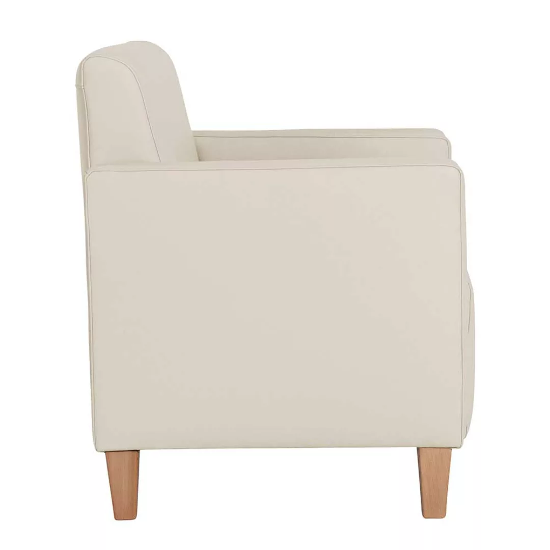 Sessel Beige Kunstleder Made in Germany 42 cm Sitzhöhe günstig online kaufen