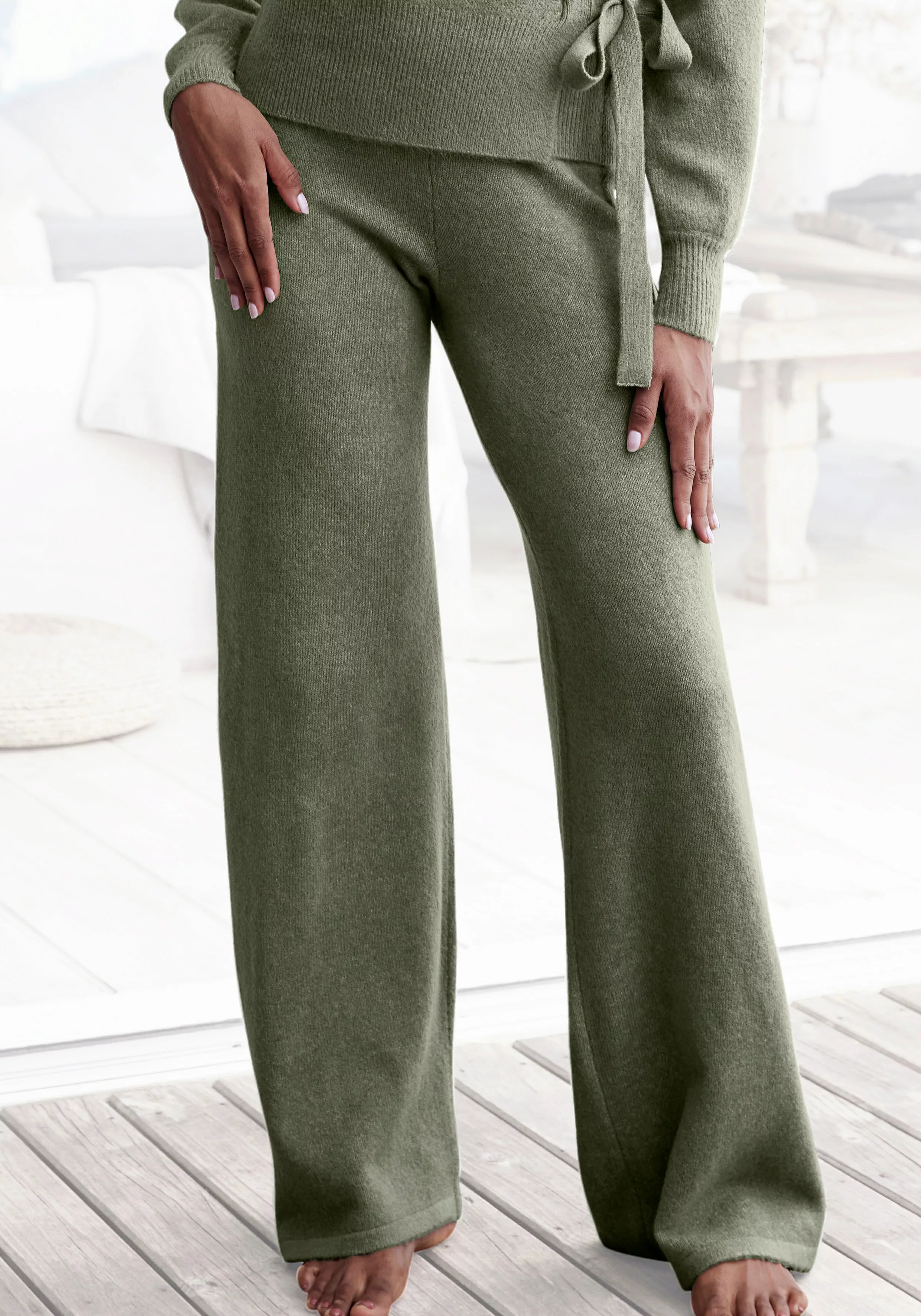 LASCANA Strickhose, mit Rippbündchen, Loungewear günstig online kaufen