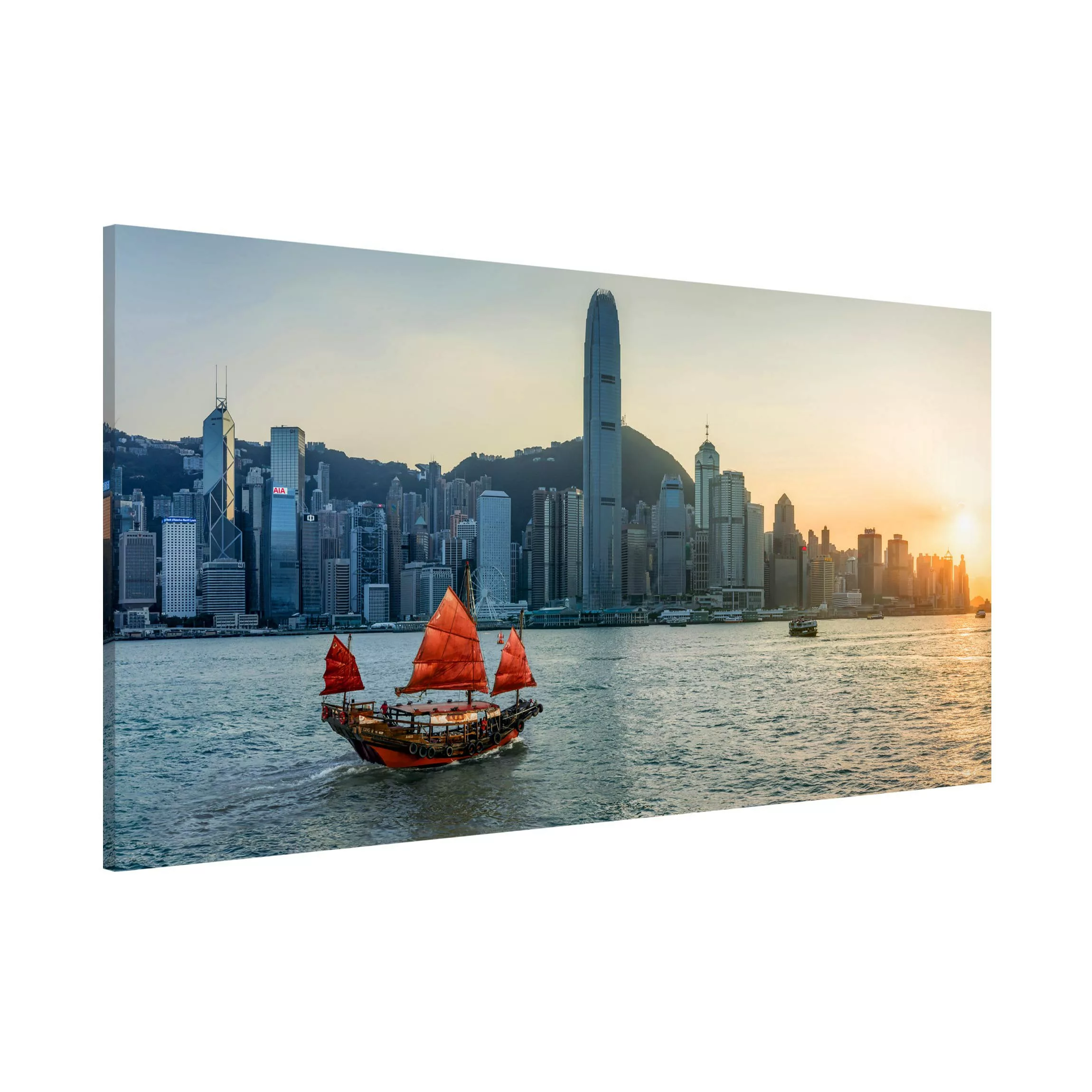 Magnettafel Dschunke im Victoria Harbour günstig online kaufen